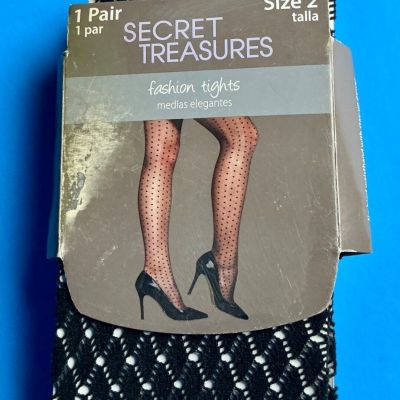 SECRET TREASURES FASHION TIGHTS SIZE 2 ONE PAIR BLACK